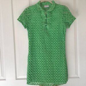 Rue Stiic Australia front bows eyelet dress green XS